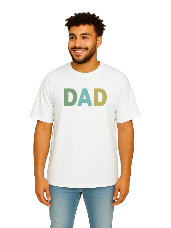 MakeItBharat Oversized Pure Cotton Unisex White T Shirt - Dad