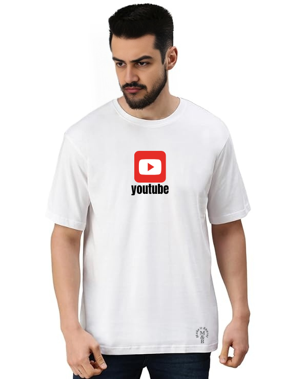 MakeItBharat Oversized Pure Cotton Unisex White Tech T Shirt - YouTube