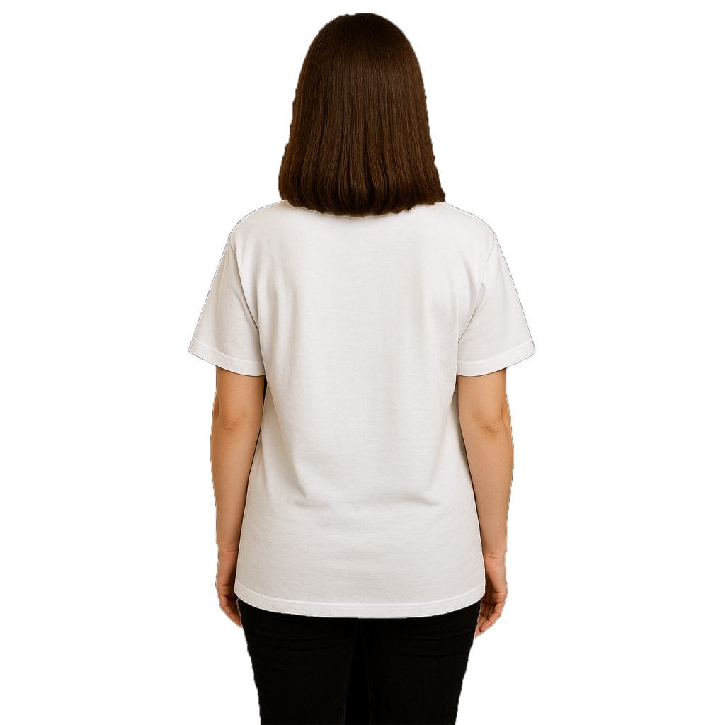 MakeItBharat Oversized Pure Cotton Girls White T Shirt - Need Chai
