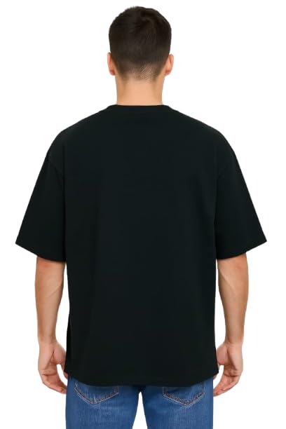 M & B MakeItBharat Unisex Oversized Pure Cotton Black Premium T-Shirt - Thailand Buddha