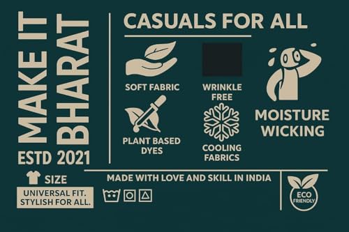 M & B MakeItBharat Unisex Oversized Pure Cotton Black Premium T-Shirt - Thailand Buddha