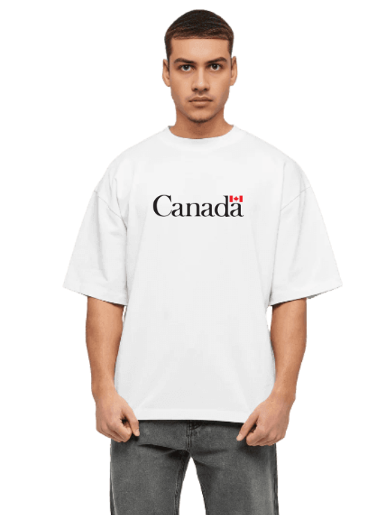 MakeItBharat Oversized Pure Cotton Unisex white T Shirt - Canada