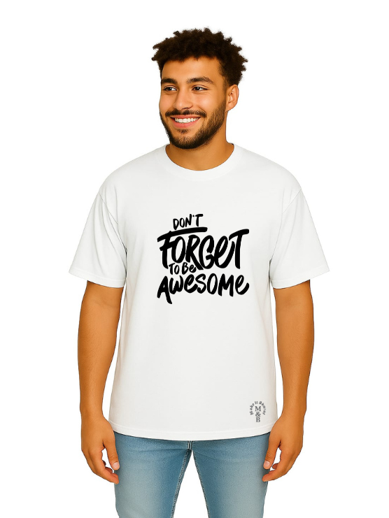 MakeItBharat Oversized Pure Cotton Unisex White T Shirt - Motivational 9