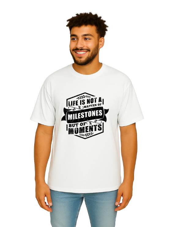 MakeItBharat Oversized Pure Cotton Unisex White T Shirt - Motivational 2