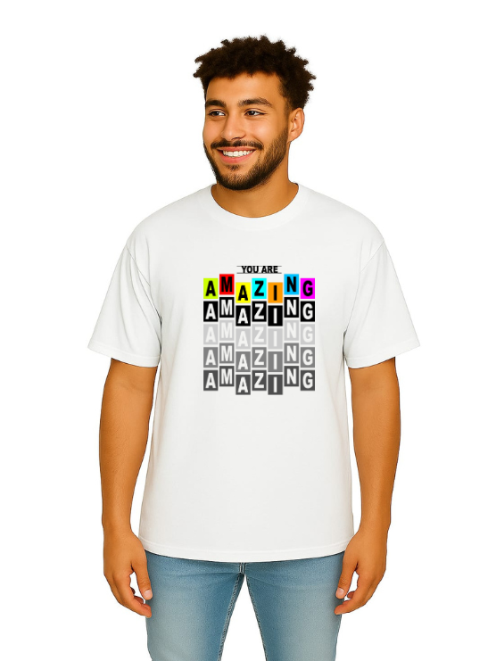 MakeItBharat Oversized Pure Cotton Unisex White T Shirt - Motivational 7