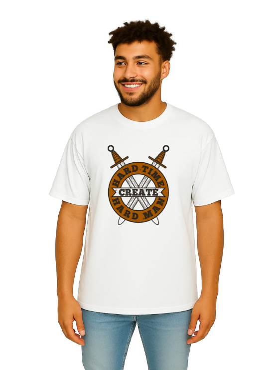 MakeItBharat Oversized Pure Cotton Unisex White T Shirt - Motivational 8