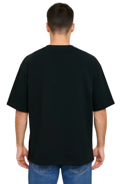 MakeItBharat Oversized Pure Cotton Men's Black T Shirt - The Game Begin