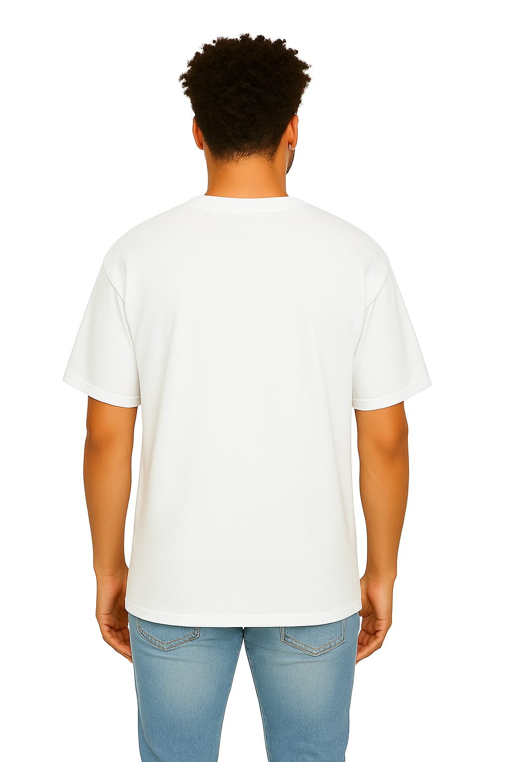 MakeItBharat Oversized Pure Cotton Unisex White T Shirt - Yoga Day 10