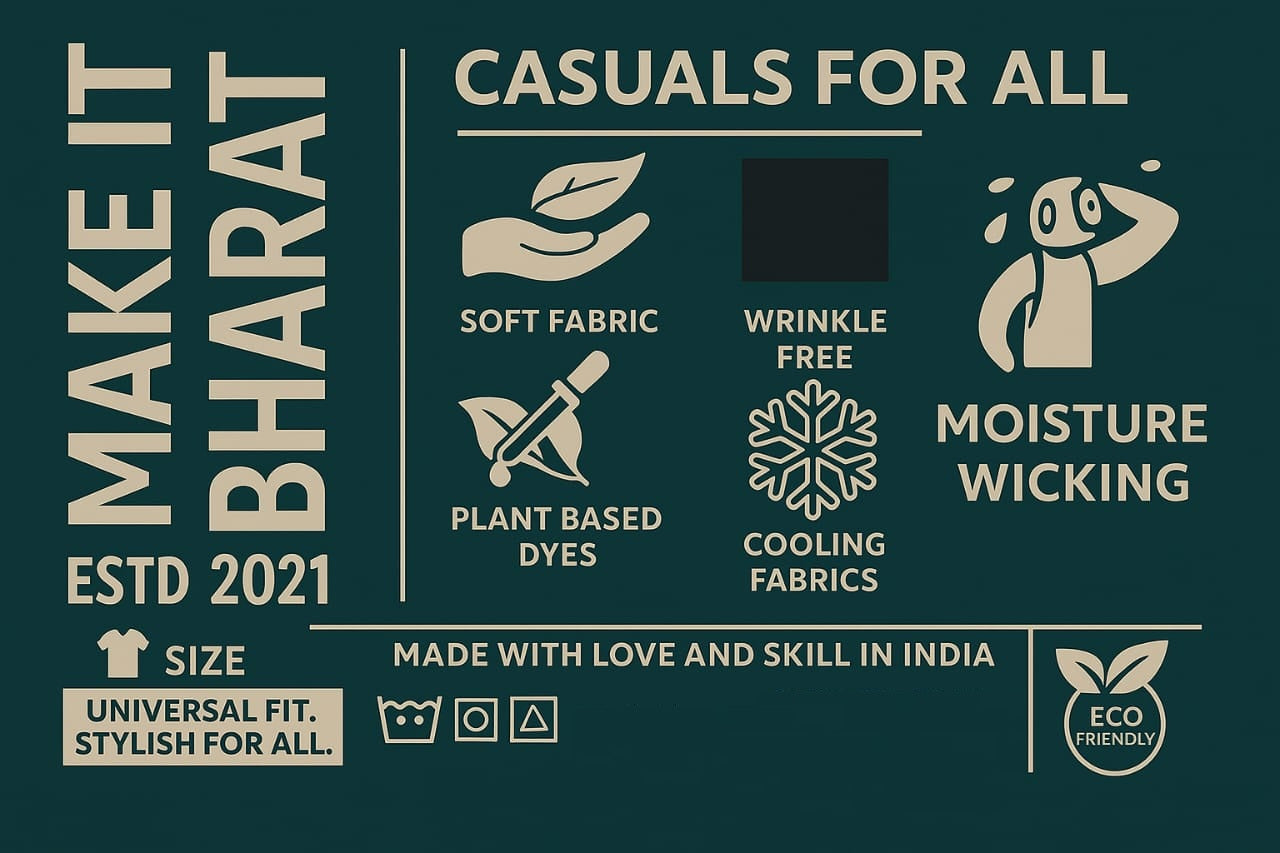 MakeItBharat Oversized Pure Cotton Unisex Black T Shirt - Skull 9